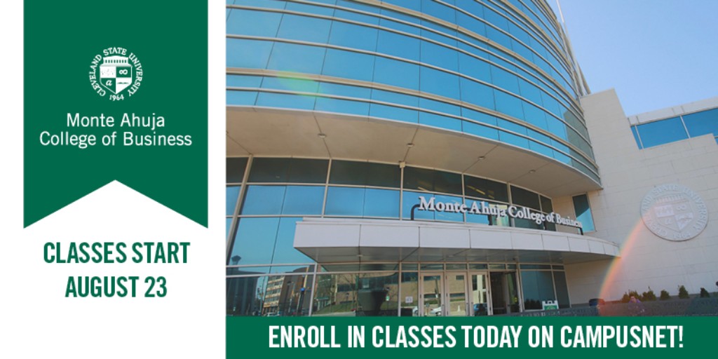 CSU_Biz's tweet image. Calling all #CLEStateBiz Students - most of your courses start on Monday, August 23rd... are you enrolled for what you need for Fall 2021 on CampusNet? If you don&apos;t know how to enroll, one of our amazing student workers created the video here: youtu.be/NdPUL-SRbEw