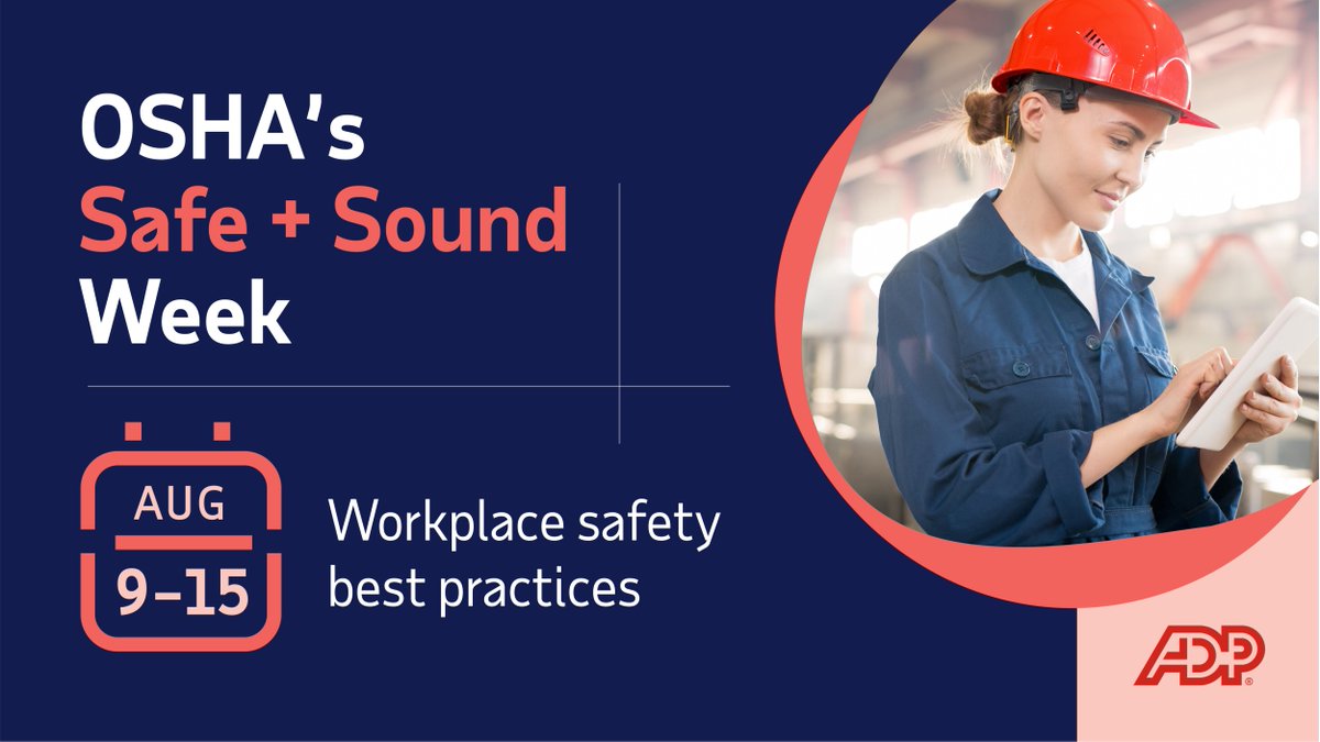 Safety at work is on everyone’s mind.  In observance of <a href="/OSHA_DOL/">OSHA_DOL</a>’s Safe + Sound Week, <a href="/ADP/">ADP</a>’s risk, safety, and HR experts have offered some best practices for those planning to return to office in 2021 #SafeAndSoundTogether bit.ly/3Awgx4A