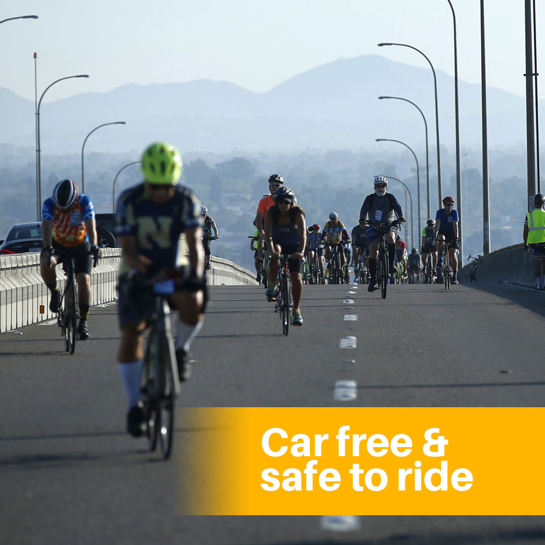 Bike the Bay is about bringing bike lovers together for the ride of a lifetime. Our route takes you through 5 neighborhoods with a chance to pedal over the San Diego-Coronado Bay Bridge. 

Secure your spot today!
bikethebay.net