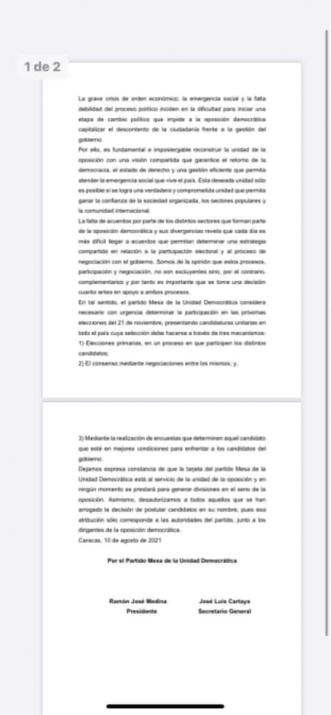 alfreditodiaz's tweet photo. En Nueva Esparta apoyamos a todo aquel que busque candidatos únicos en la oposición. Primera opción LAS PRIMARIAS, segunda opción ACUERDOS y tercera opción ENCUESTAS. Nunca hemos estado equivocados, el tiempo nos ha dado la razón. https://t.co/aRmwCPYg2C