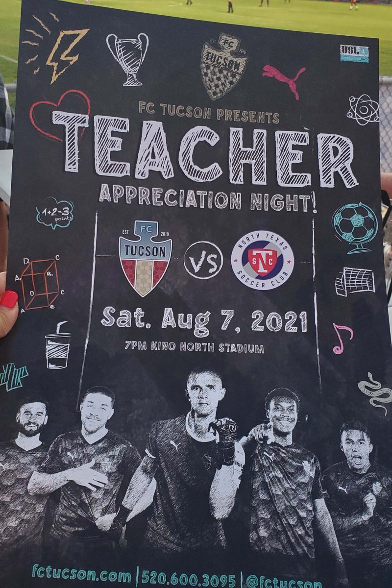 PimaJTED's tweet image. Thank you @FCTucson for hosting Teacher Appreciation Night last Saturday! What a great way to show appreciation to our amazing teachers. Also big shout out to FC Tucson’s Goalkeeper, @walaps11, for signing a pair of gloves for one teachers’ son! #TeacherAppreciation #IamCTE