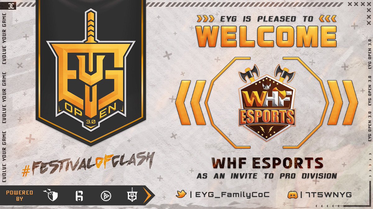 Today we have the plessure of joining the <a href="/EYG_FamilyCoC/">EYG - Evolve Your Game</a> pro divison alongside a huge group of OP team! We are really looking forward to it and thanks for the invite!