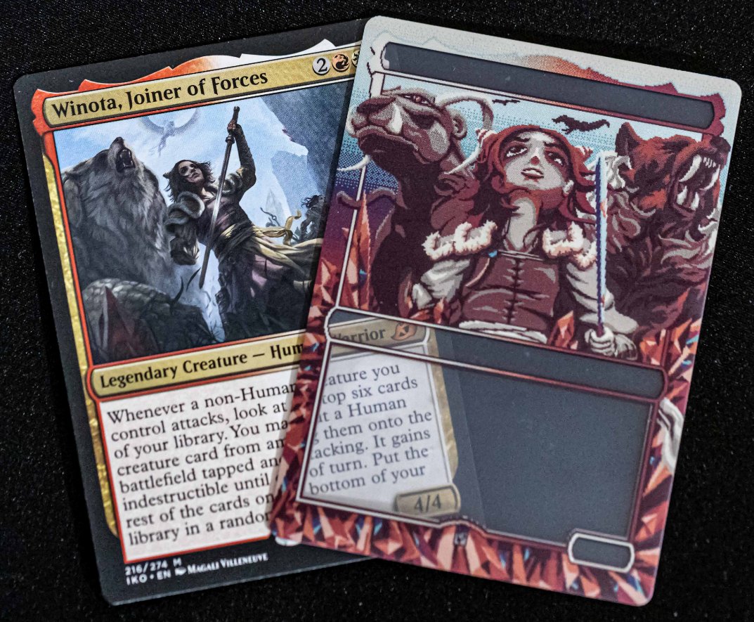 NotDeadDesigner's tweet image. Heya, bit of an announcement today. The #pixelart MTG cards I&apos;ve been making are now AVAILABLE!!! If you like these, the link to my store is in the comments. 

Also, rts are appreciated for this one as I do need to sell these if I want to keep making them.
#ドット絵