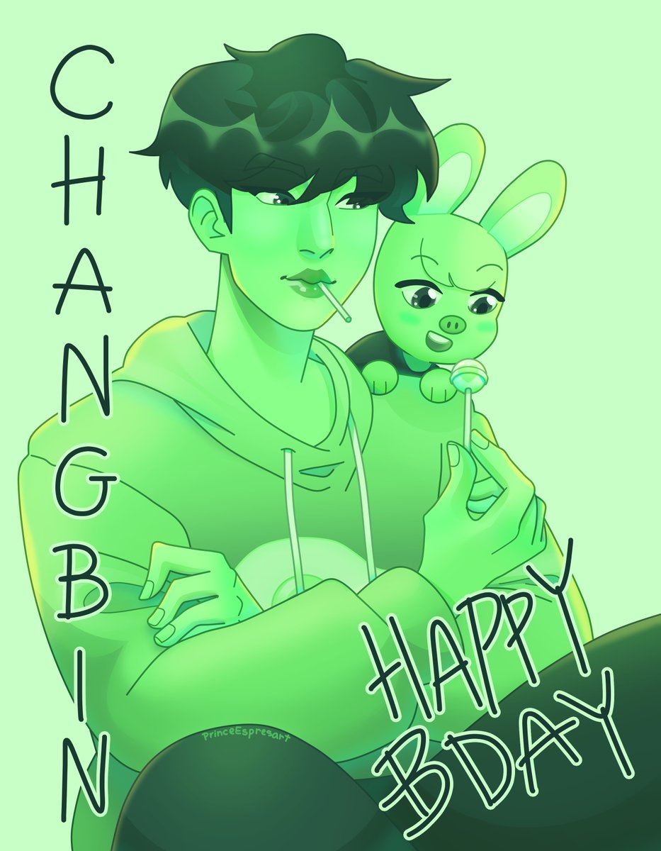PrinceEspresart's tweet photo. happy birthday changbin!! 💚💚
#ColorfulChangbinDay
#OurPrideChangbinDay
#창빈이의_여름에_스테이
#HappyChangbinDay
#changbin #straykids #straykidsfanart https://t.co/rhXwAu1i45