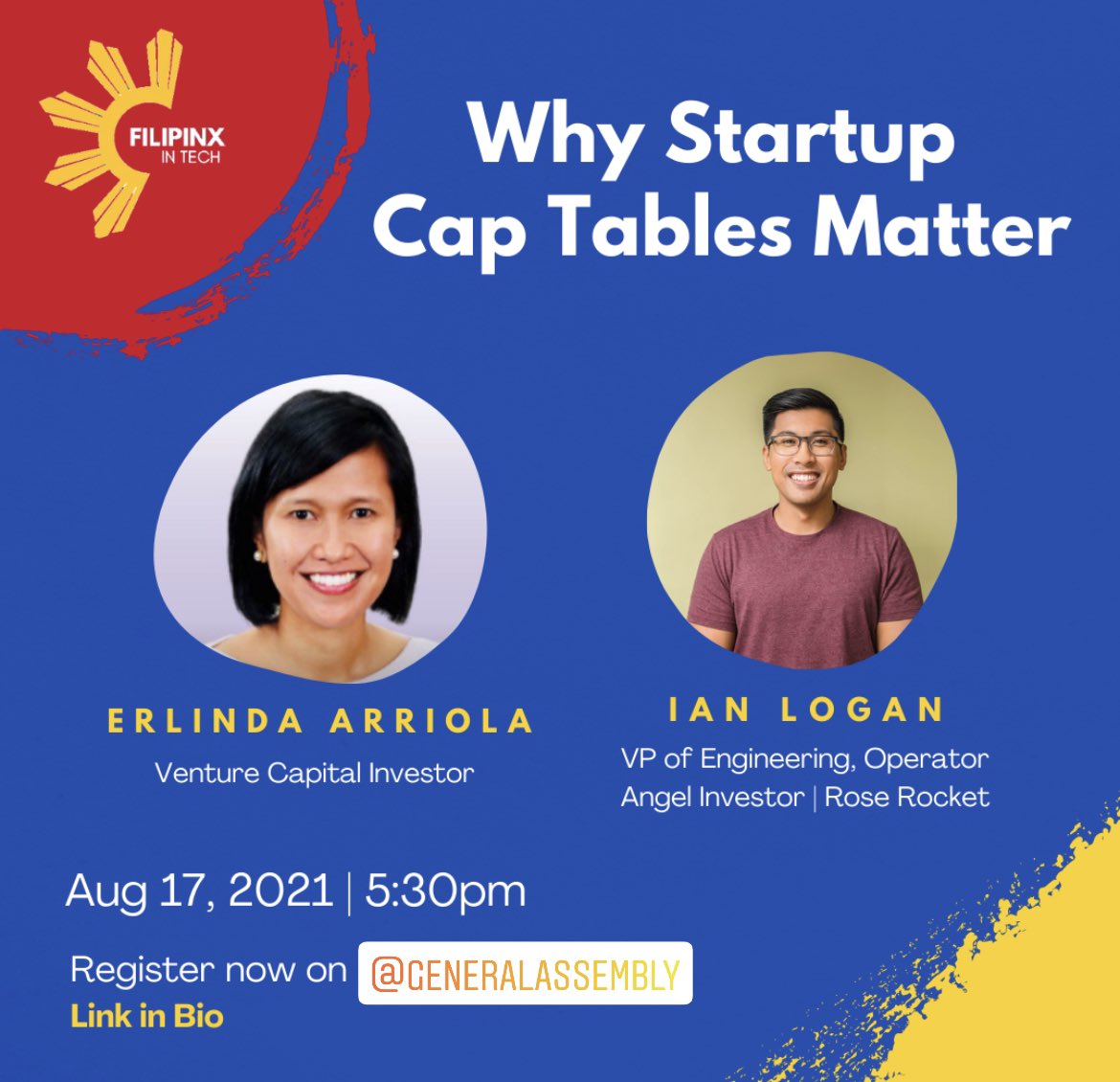 Super important conversation with <a href="/GA/">General Assembly</a> <a href="/albertianlogan/">Ian Logan</a>  &amp; Erlinda Arriola next week.

RSVP link in bio 

#filipinotwitter #filipinosintech #filipinxintech