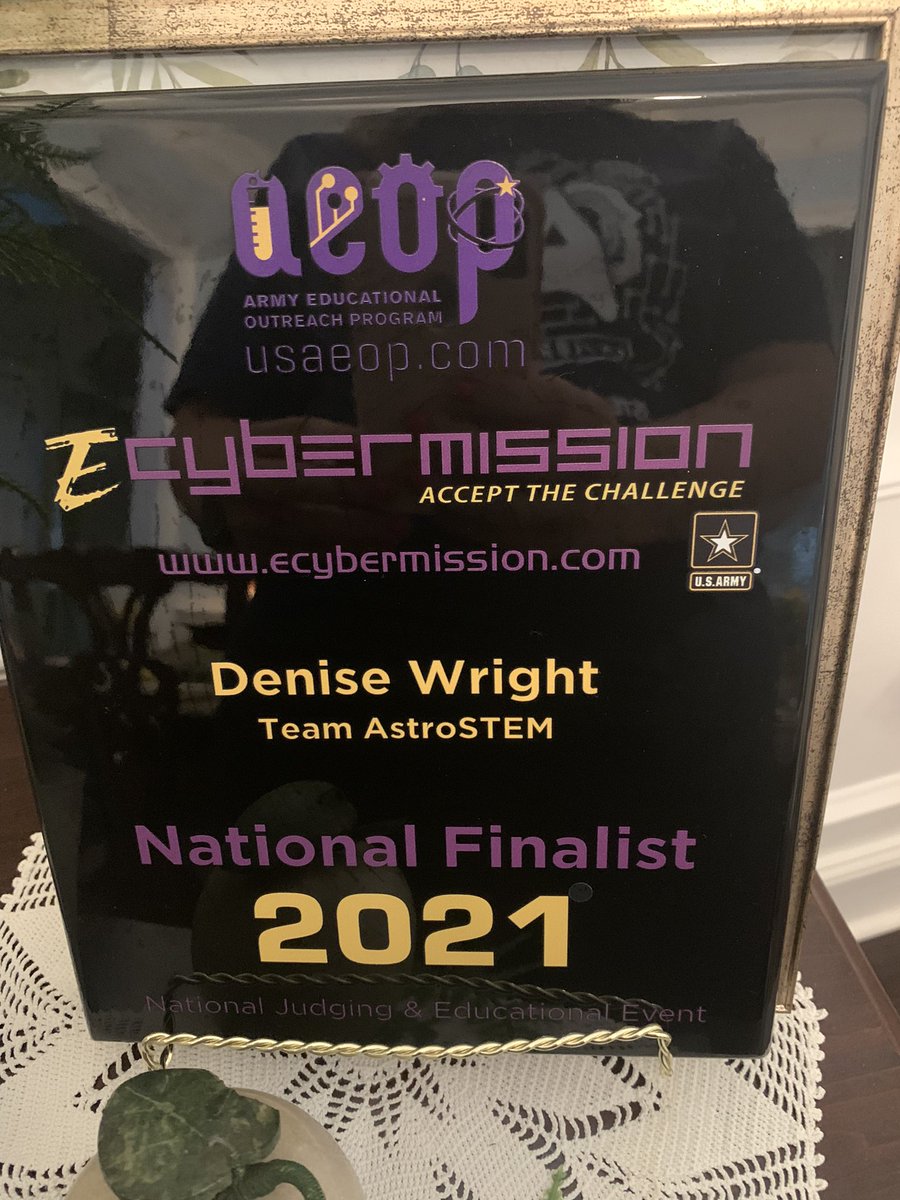 DenisecWright's tweet photo. @ecybermission Thank you , for the yearbook, plaque, and book, and gifts for my students ! Proud that my students were a National Finalist Team for #ecybermission #TeamAstroSTEM #firstyearcoach #STEM @DearDISes @STEMundrgrnd @iste @NSTA #ecyber21 #robotics #SCtweets #SC @SCSTEM https://t.co/WHzBYT8vLi