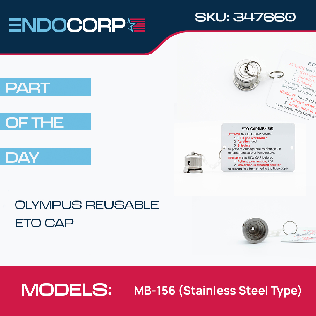 ENDOCORPUSA's tweet photo. PART OF THE DAY | Olympus Reusable ETO Cap - locks onto the ETO port of the endoscope to allow for free flow of air during gas sterilization, aeration and shipping of the endoscope.
#shipping #ENDOCORP #etocap #olympus #repairparts #endoscopyrepair #endoscopia #endoscopy https://t.co/TP2QpL0Ky7
