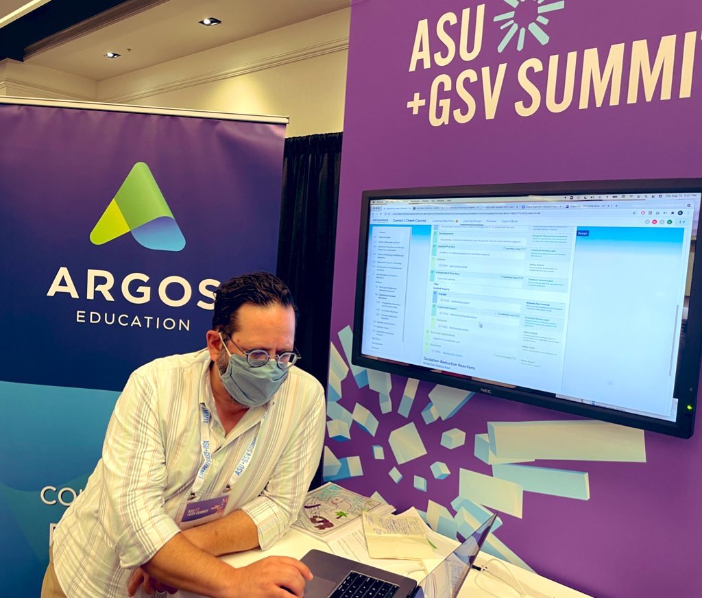 #argoseducation at startup alley <a href="/asugsvsummit/">ASU+GSV</a>: collaboration btw <a href="/ASU/">Arizona State University</a> and <a href="/CarnegieMellon/">Carnegie Mellon University</a> enabling anyone to be a learning designer #coursewareevolved #ASUGSV #asugsv2021 #asugsvsummit