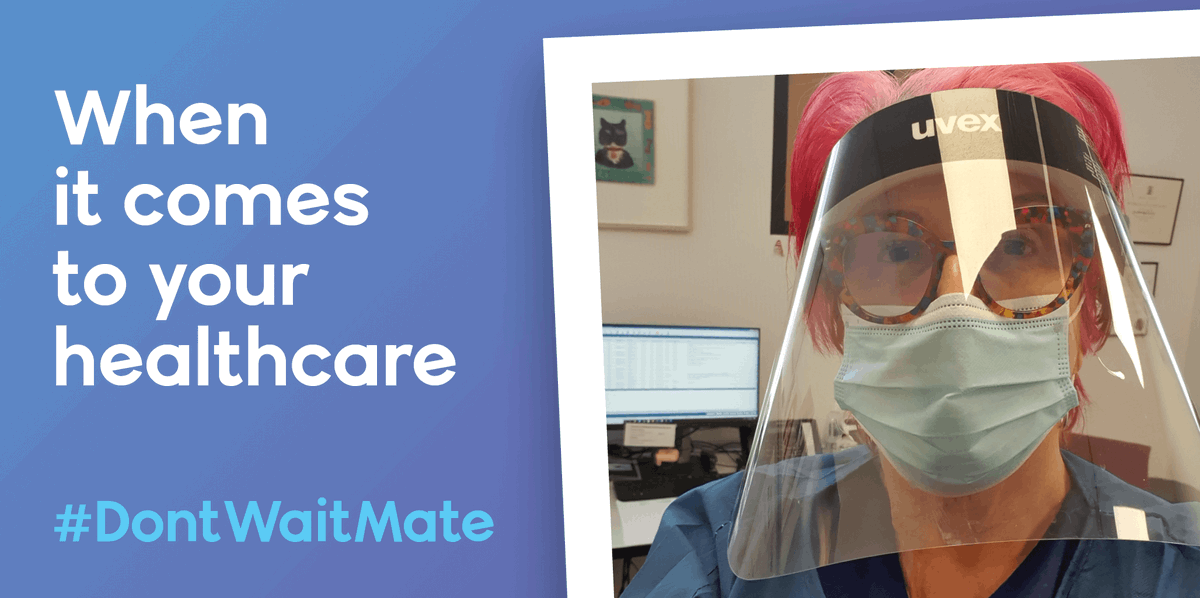 MedicinesAus's tweet photo. They’ve had a year to practice and health services all over Australia have their infection control measures fine-tuned. So, if you have a health check coming up, or you’re worried about new symptoms don’t delay getting medical help #DontWaitMate #DontSkipTests https://t.co/NFgsCVVBQC