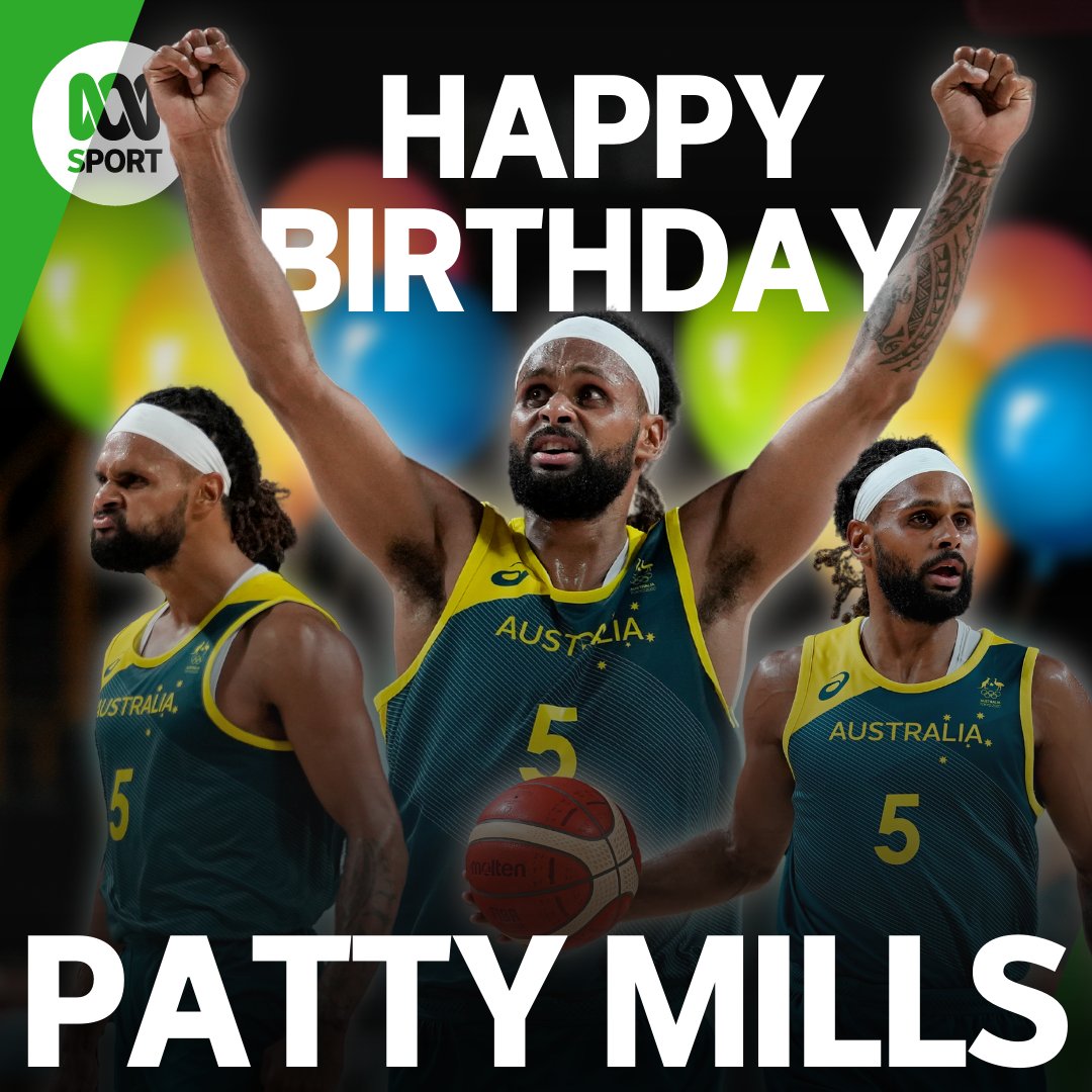 abcsport's tweet photo. Happy Birthday Patty Mills! 🥳

NBA Champion ✅
Olympic Medallist ✅
Australian Hero ✅

That's our point guard! 😍

Full sport coverage – https://t.co/wzVDJ69WOT https://t.co/YyY3A6wrBV