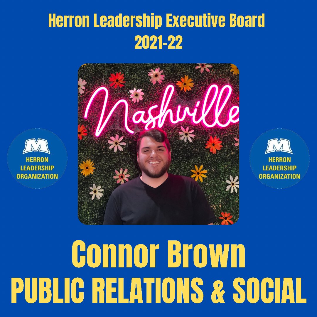 HLO_MSU's tweet photo. Let’s meet our exec board, today’s spotlight is our PR &amp; Social chair, Connor Brown!

“Hello everyone! My name is Connor Brown. I’m a 2020 Herron from Mason County, KY. I am most excited for in-person social events and finally meeting all of those in this wonderful organization!” https://t.co/BwKIWW63aL
