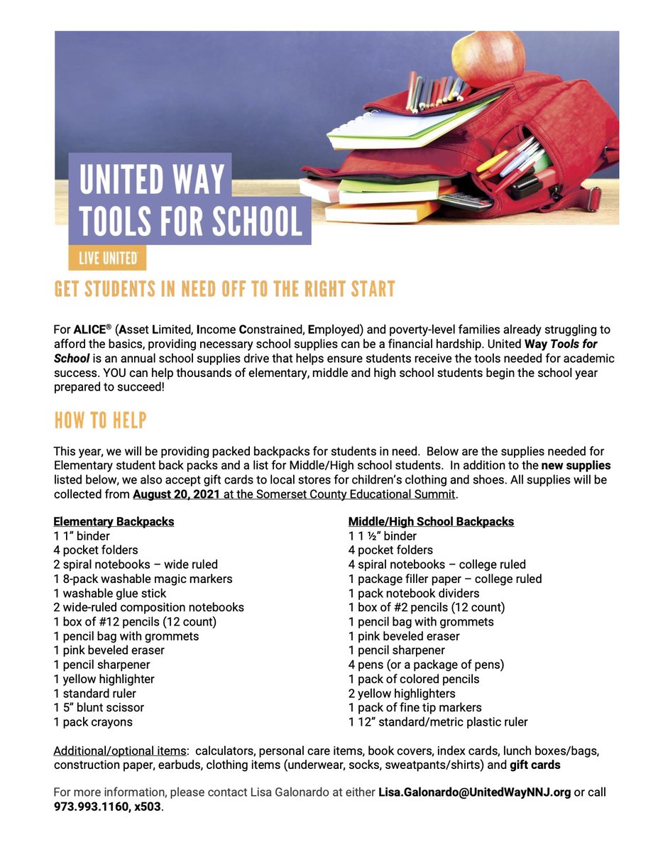 AThomas_FTPS's tweet image. The Somerset County Educational Summit is on August 20th at Manville High School.  We will also be collecting backpacks to support “Tools for Schools&quot; with the United Way. Please check out our website to register. #SCFAEdSummit2021 sites.google.com/.../scfa-educa…...