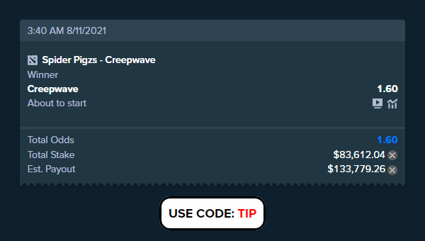 btcbettingtips's tweet photo. Match: Spider Pigzs - Creepwave
Bet amount: $83,612.04
Potential winnings: $133,779.26
#SpiderPigzs #Creepwave #bitcoinsv #bsv https://t.co/8pGHgZ5WP5