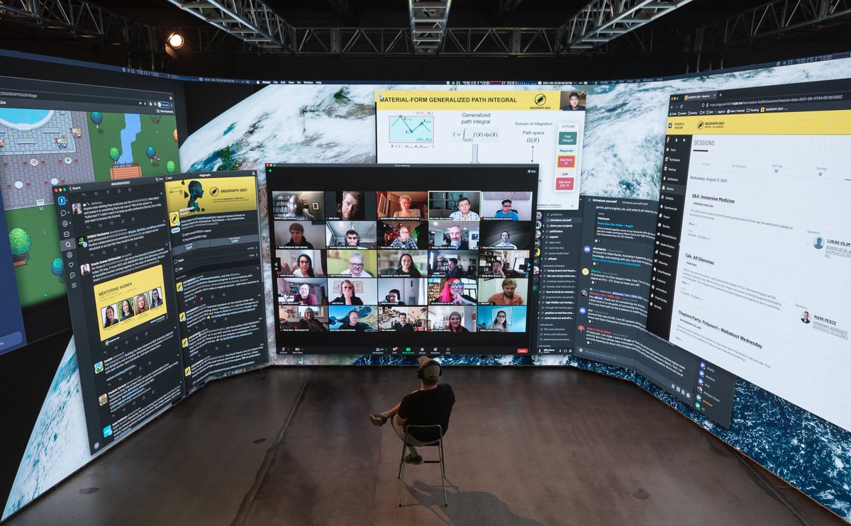This is one way to get immersed in #SIGGRAPH2021 #ImmersionRoom #Conferencing