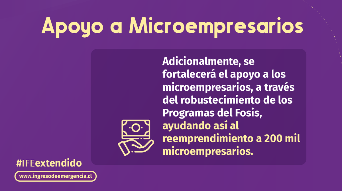 MDSMaule's tweet photo. Hoy el Presidente @sebastianpinera anunció el reforzamiento de la Red de Protección Social, extendiendo hasta fines de año el Ingreso Familiar de Emergencia Universal. Conoce aquí más detalles ⬇️#IFEextendido https://t.co/uTvLvqKPyZ