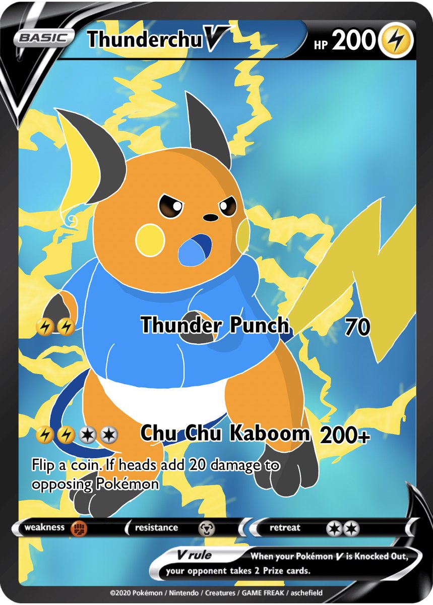SoncSuper's tweet photo. Thunderchu V Full Art Card
With pull rates so horrible you'll never get it https://t.co/FpuveQ3OKS