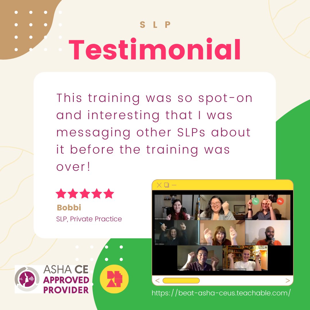 BEATGlobal_'s tweet photo. Bring beatboxing to your speech therapy practice for the chance to earn ASHA CEUs! Register today with this code for 10% off: TWEETYSLP https://t.co/LkpmNpnaKV
#slpeeps #sltchat #SLPros #speechlanguagepathologists #speechtherapy https://t.co/M0EWIfZpmL