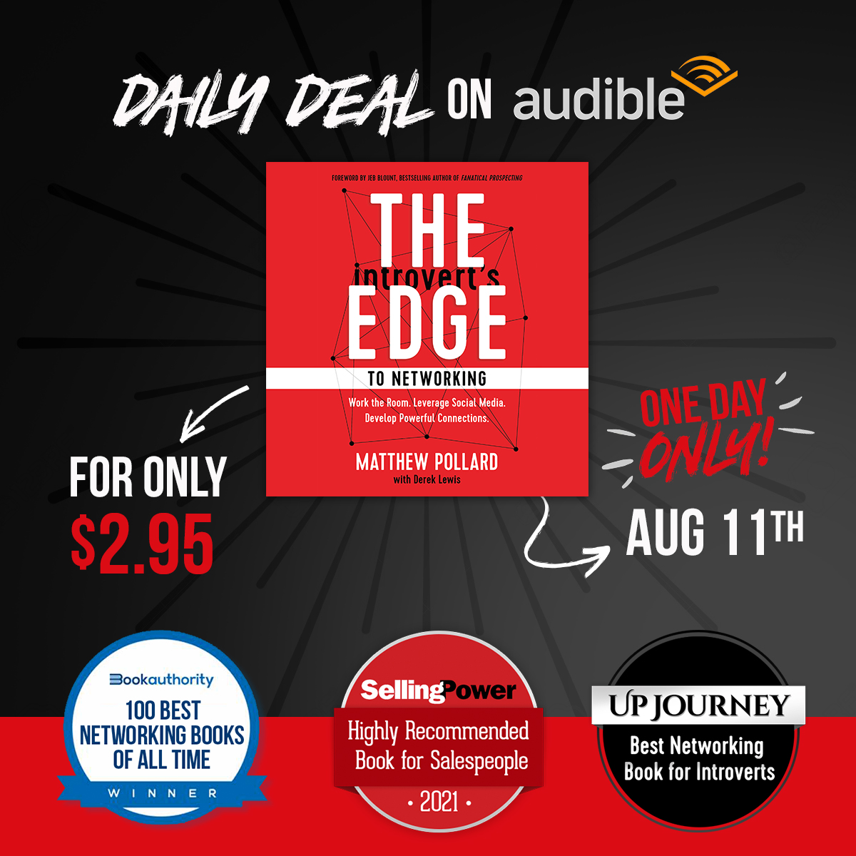 Flash sale: The Introvert’s Edge to Networking by 
<a href="/MatthewPollard_/">Matthew Pollard, CSP</a> Flash Sale - just $2.95.
#introverts #networking
I highly recommend it.