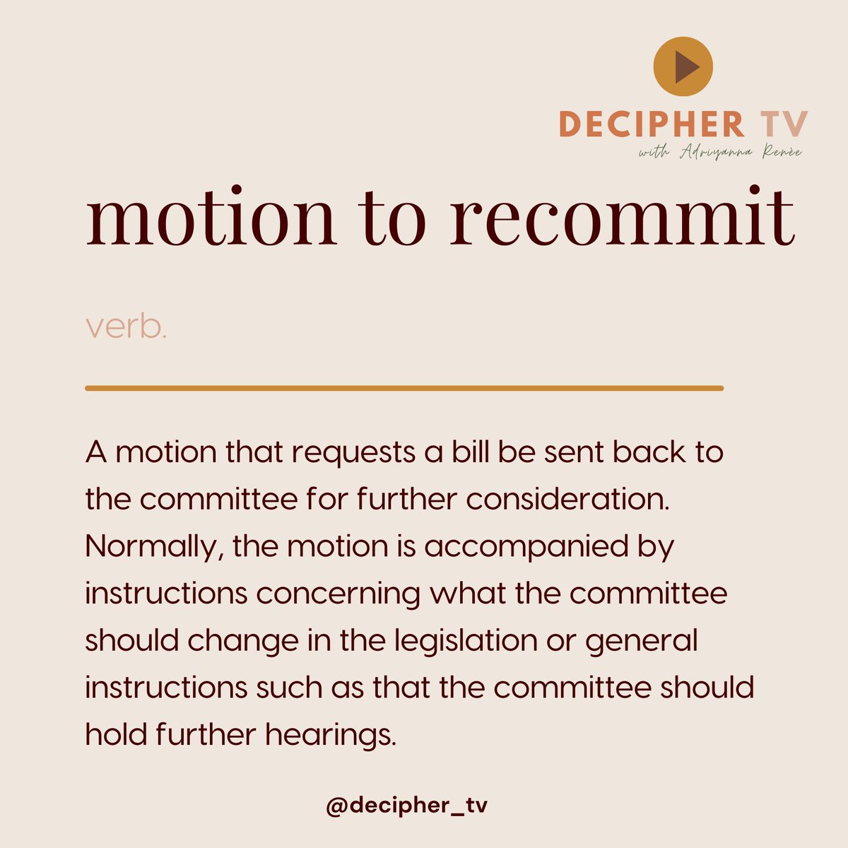 decipher_tv1's tweet photo. Today’s #DecipherDefine: Motion to Recommit

#DecipherTV https://t.co/qBbo8B0skC
