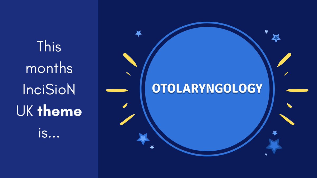 InciSioNUK's tweet photo. We have a new theme of the month for August… Otolaryngology (ENT)! 👂👃🏼👄
#InciSioNUK #GlobalSurgery #ENT #Otolaryngology #AspiringSurgeon #COVID19 #MedicalStudents #MedStudents #FY1 #FY2 #JuniorDoctor #Research #Education #Advocacy #UHC
#EvidenceBasedMedicine https://t.co/Lmc7ehFQfq