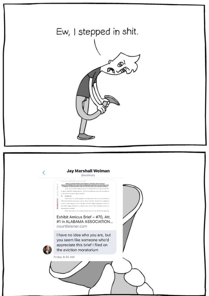 jimamendments's tweet photo. Misappropriating the Third to overturn the eviction ban in the middle of a global pandemic?

Jim could never. https://t.co/CHXcG2G1LA