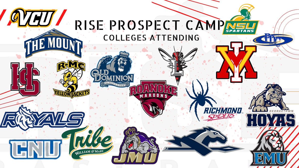 Total list of colleges attending this years summer prospect camp is #getseen