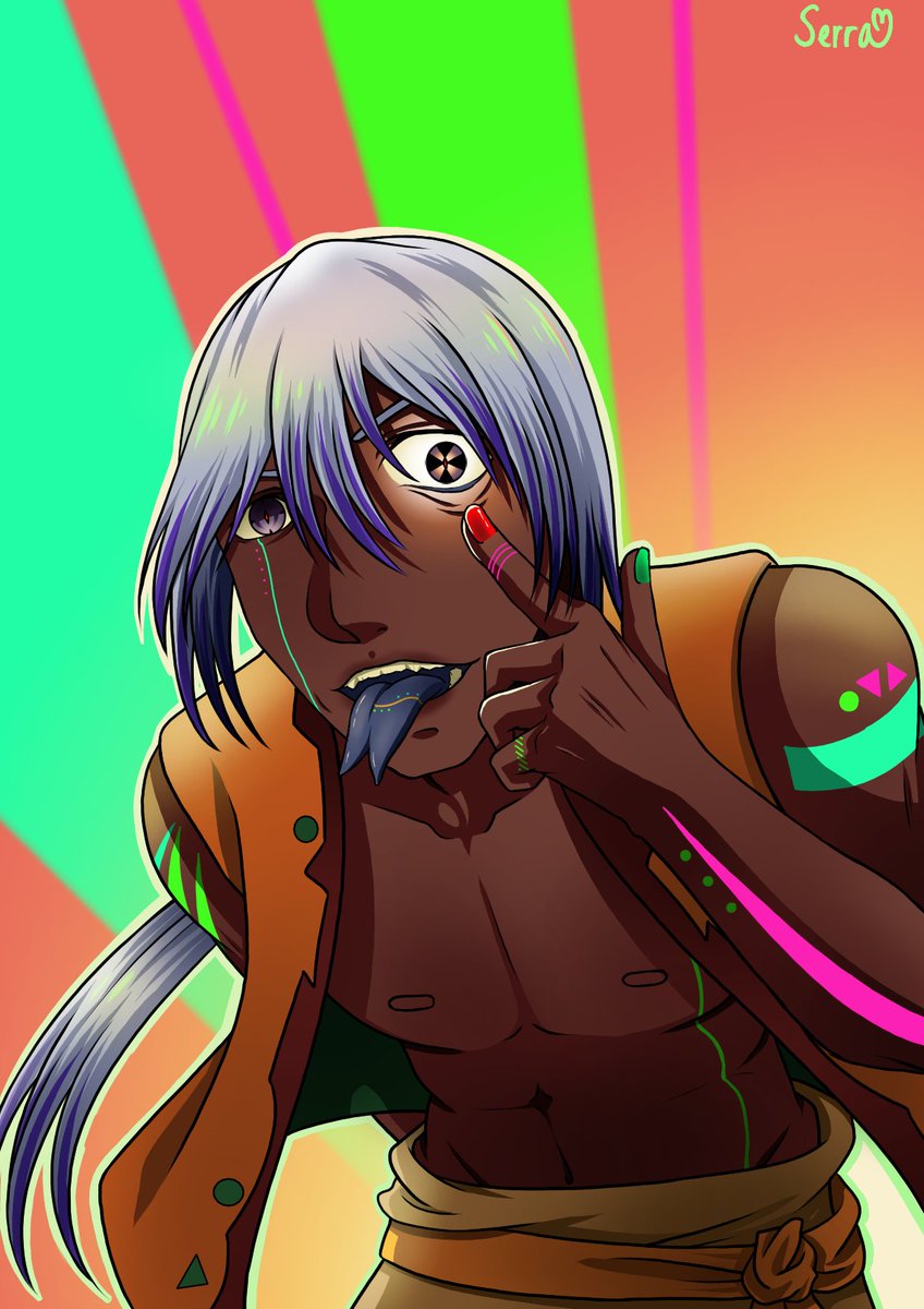 SerraShiMaco's tweet photo. "Don't look them in the eyes" #owncharacter #oc #art #artwork #animeart #digitalart #digitalartwork #cellshading https://t.co/jkPthpwCnT