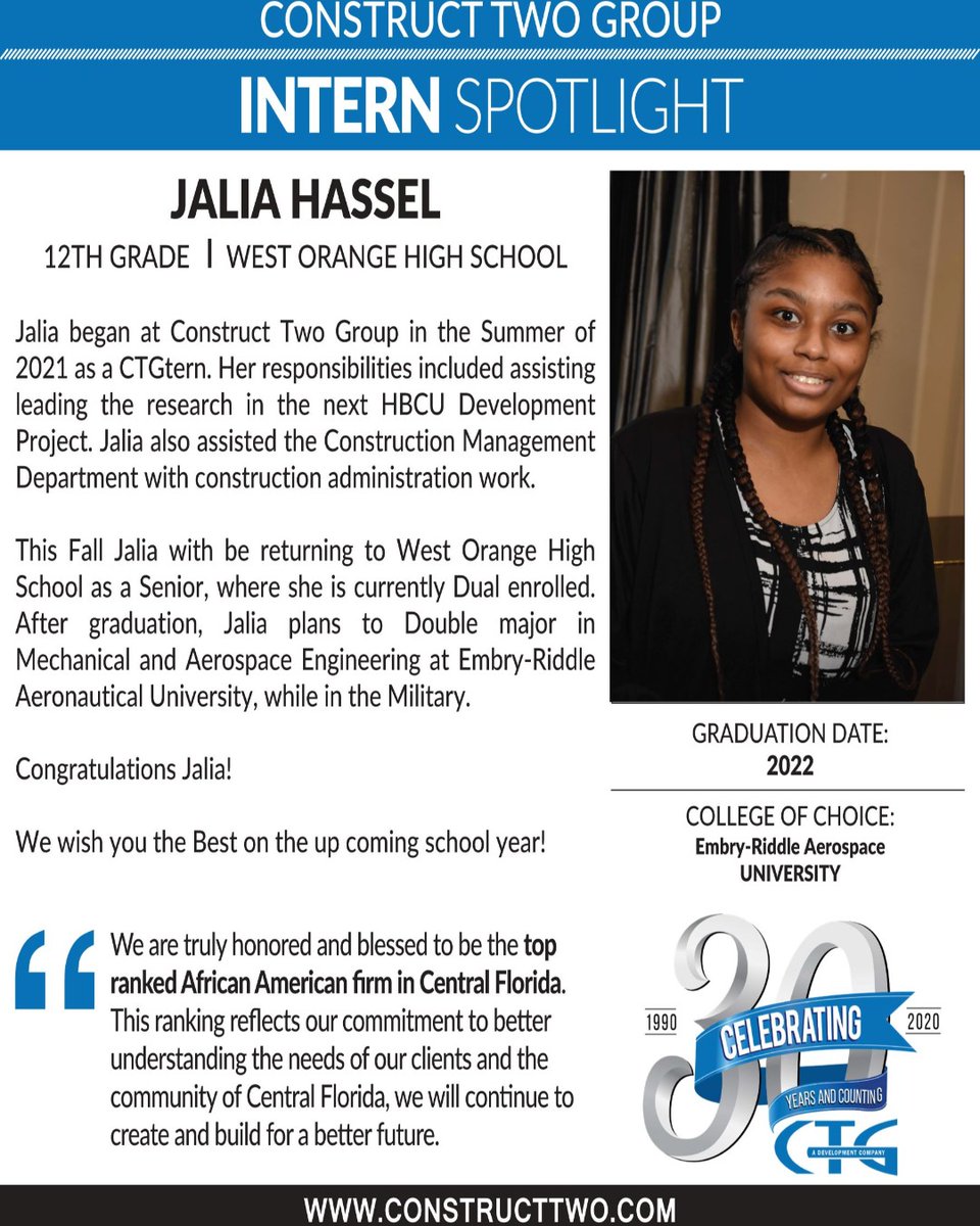 two_managers's tweet image. CTG INTERN SPOTLIGHT #interships #CTGtern #CONSTRUCTTWOGROUP