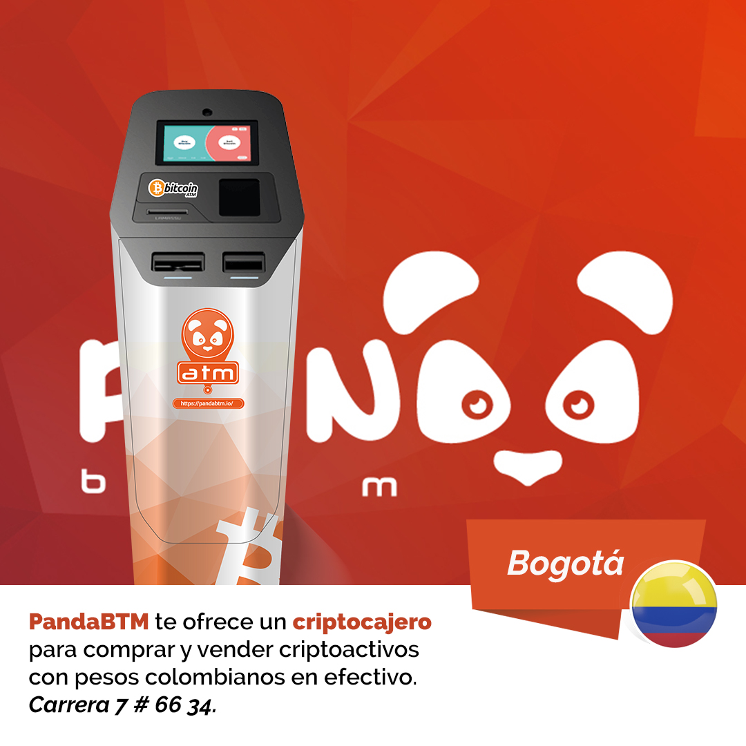 pandabtm's tweet image. #PandaBTM | #ComprarCriptos con tu moneda local es fácil a través de nuestro #BitcoinATM 🏧 #Bogotá