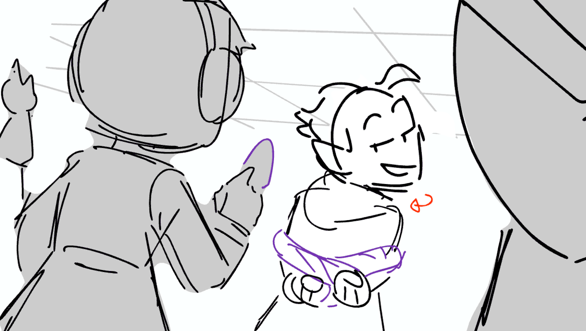 Some rough boards from Eclipse Lake! (Clean ups were done by the rest of our awesome team. This was also our first full episode during WFH and I remember my lovely director Bridget helped out with a lot of these scenes.) (1/3)
