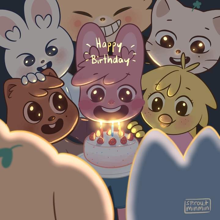 Binniebanghouse's tweet photo. Nuestro pequeño Dwaekki está de cumpleaños^^ 
#StrayKids 
#OurPrideChangbinDay 
#HappyChangbinDay #STAY https://t.co/HQceHDmtiy