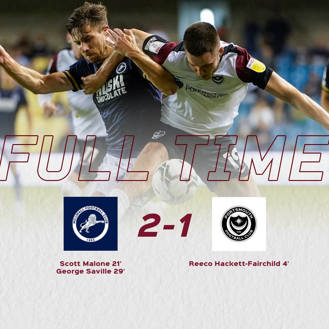 Pompey's tweet photo. We exit the @Carabao_Cup at the hands of Millwall
#Pompey https://t.co/ktdu8nARDb
