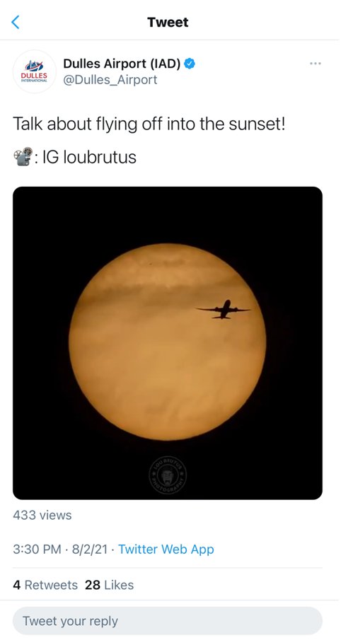 Dulles_Airport's tweet photo. Love the irony of the "flying off into the sunset" tweet on day we announced, and yes it was a very tough decision because I do love Dulles and its people! It’s been a blast and #ManagerMike will certainly miss you all!
Read more here: https://t.co/Xck1a2SPMb https://t.co/FS9FnHFGyo