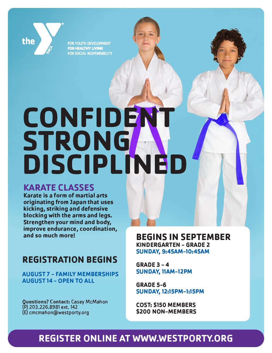 The Westport Weston Family YMCA builds stronger communities w programs &amp; services that help all individuals learn, grow &amp; thrive in a welcoming, inclusive environment. Find the program that’s right for you.
Registration is open. westporty.org