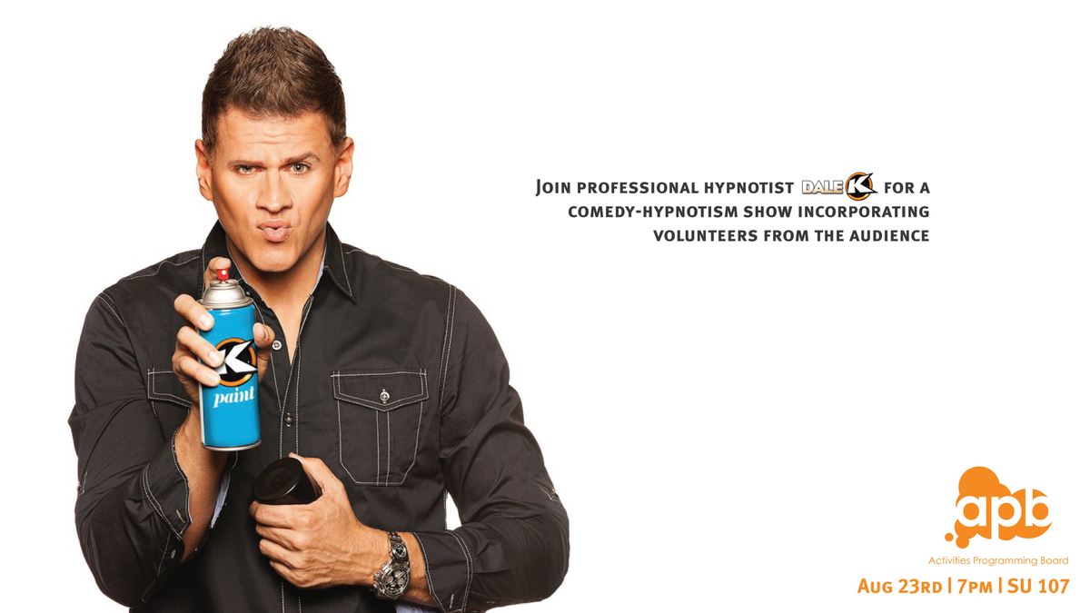 Join professional hypnotist, <a href="/DaleKHypnotist/">Dale K Hypnotist</a>, for a free comedy-hypnotism show incorporating audience volunteers to close out your first day back at this #Victorfest event starting 7:00pm in the Student Union Ballroom Monday, August 23!
nku.presence.io/event/hypnotis…