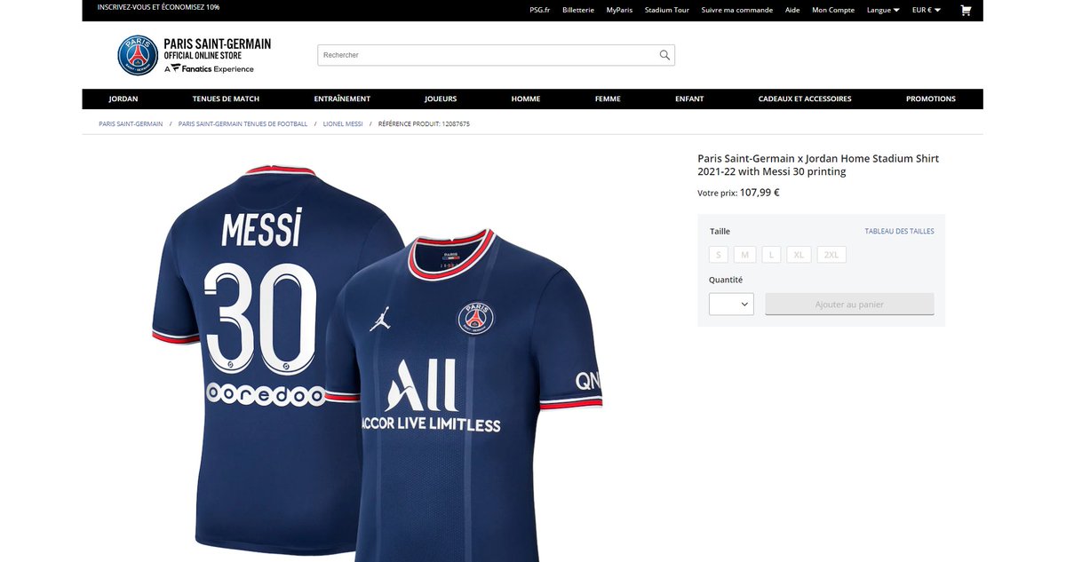 Jonas Adnan Giæver on X: The PSG shirt with MESSI 30 on the back is SOLD  OUT on PSG's official web shop. That has to be a record time, surely    /