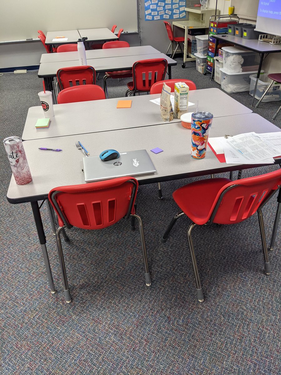 JillWebs's tweet photo. Multiple drinks, sticky notes, notebooks...a mess that leaves evidence of collaboration and my head buzzing with new ideas. 🤯 Such a great day with an awesome team. 🏆 Great things happening with Maize High Social Studies 🌎 💪🦅
#maizehigh #EaglePride #ksedchat https://t.co/1teYILTW6O