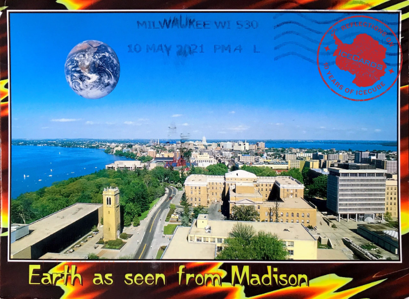 uw_icecube's tweet photo. π¬ Time for more #IceCards! Mike @DuVernois of @uw_wipac has worked with IceCube since 2010 and sent us this lovely message:
"Hard now to think of working on something different or living in a different town. IceCube is a batch of some awesome folks I enjoy working with..." π₯° https://t.co/WNN44bqn0n