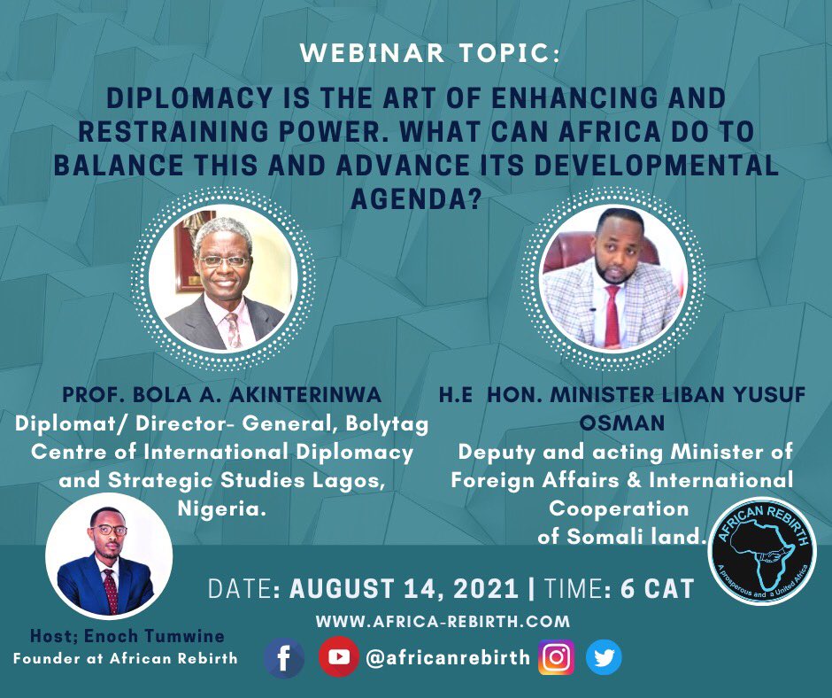 african_rebirth's tweet image. #fourthweek

We are so humbled to have honorable and amazing panelists.
@DeputyLiban and @bolaakinterinwa
We can’t wait for this🥳🥳🥳

By the way don’t forget to subscribe to our YouTube Channel to follow all our programs‼️
Link: youtube.com/channel/UC3O0k…