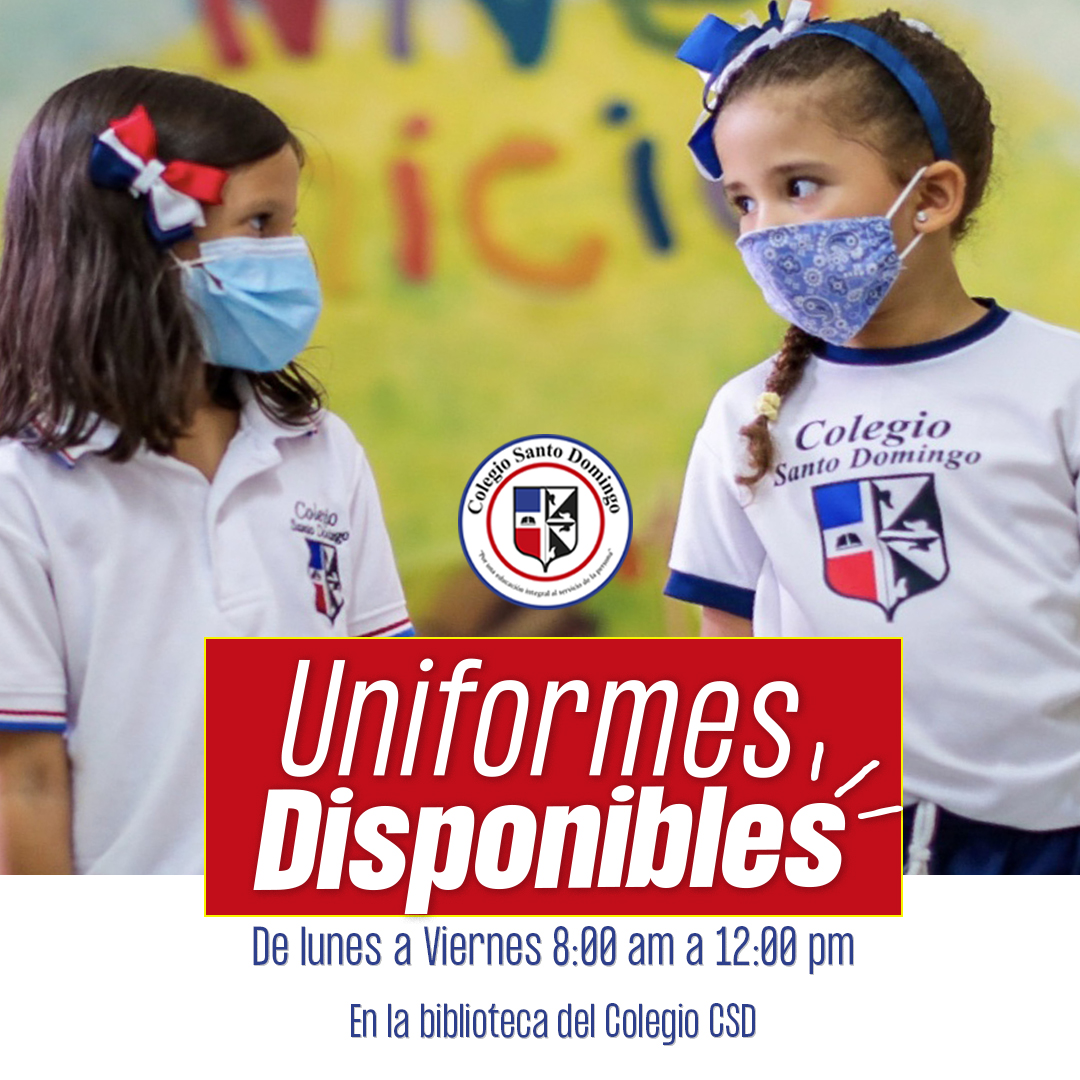 santodomingocol's tweet photo. Estamos preparándonos para recibirlos en este nuevo año escolar y ya tenemos disponibles los uniformes para la venta. Pasa por nuestra biblioteca, de lunes a viernes, de 8 am a 12 pm. PENDIENTE ESTA SEMANA LA FECHA DE VENTA DE NUESTROS LIBROS. #vivecsd #faltapoco https://t.co/Mrr0Jb45Du