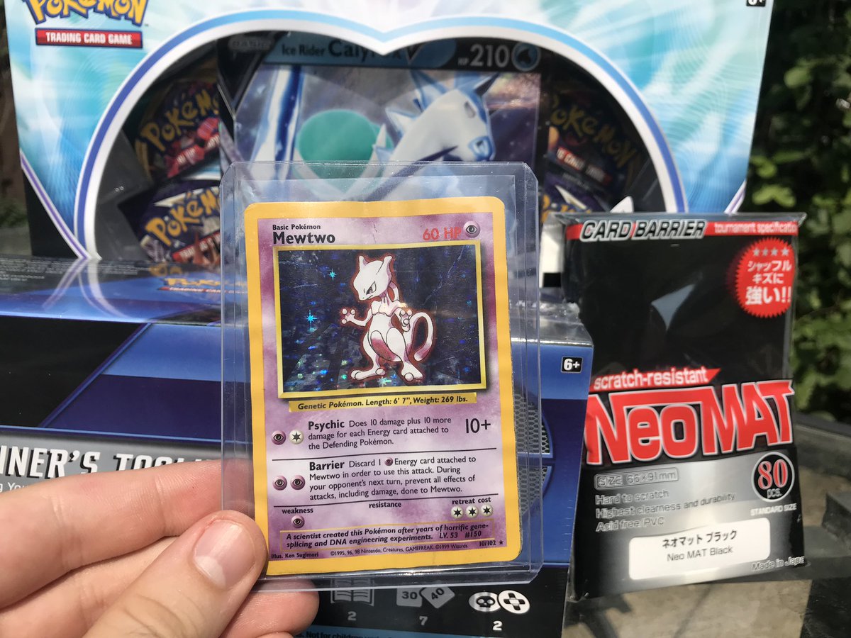 TheRareUp's tweet photo. We’re doing a giveaway for tcg players and collectors! Announced 8/13 8pm cst winner will receive (US CA)

-Base Set Mewtwo
-Sealed Trainers Tool Kit
-Ice Ryder Calyrex V Box
-Black Sleeves

To enter please,

-Retweet!
-Favorite!
-Comment a friend!
-Follow twitter and twitch!🔥 https://t.co/ZCXN7JPSGt