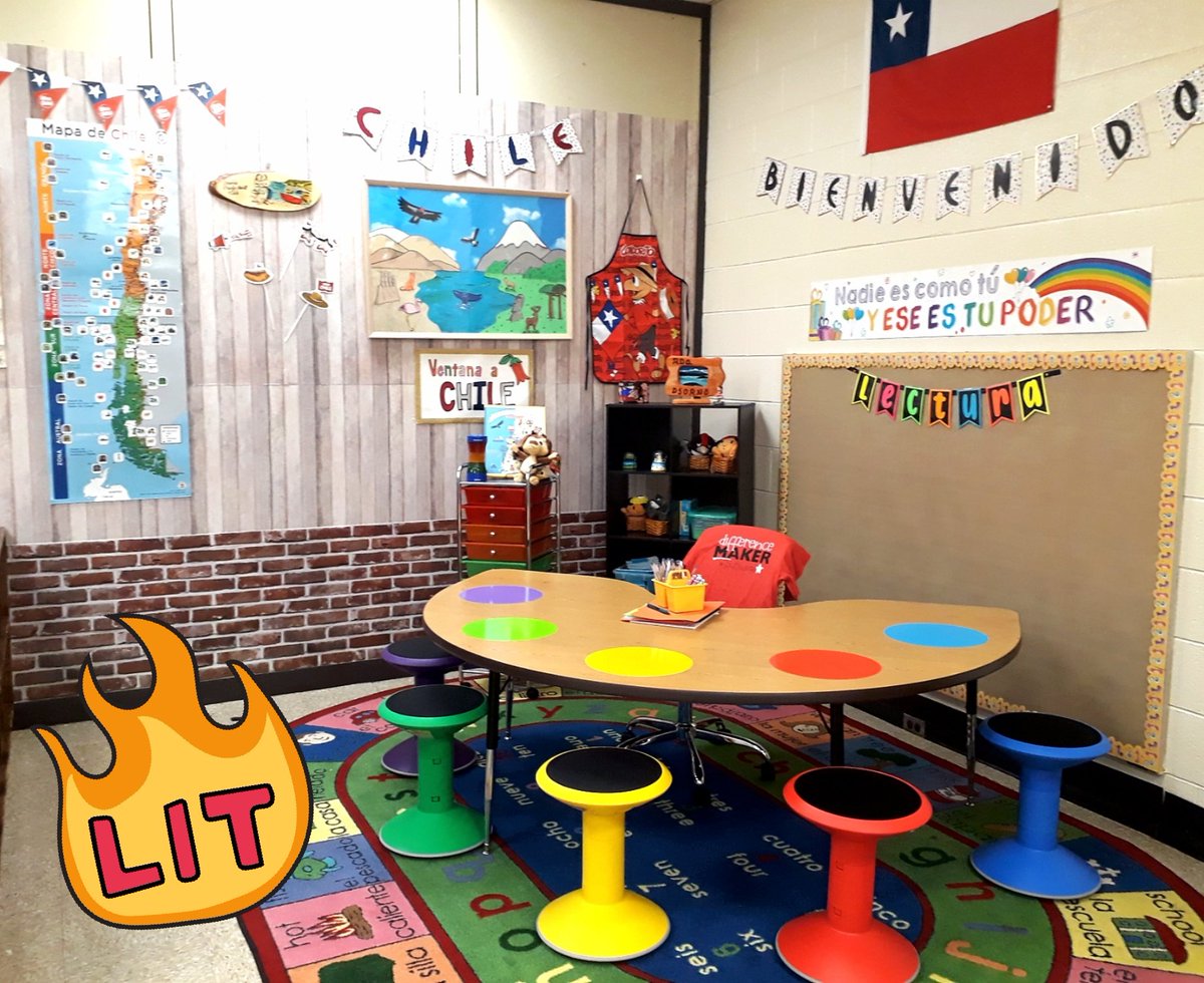 FelipeSPteacher's tweet photo. After days of really hard work with @Valeskarriagada, I can say that my classroom is ready to receive my kindergarteners! I have the areas ready to work in different centers! And of course, my cultural corner related to Chile! 🇨🇱 #chile #classroomdecor #DCSBetterTogether @dcsnc https://t.co/baFLqTI7VT