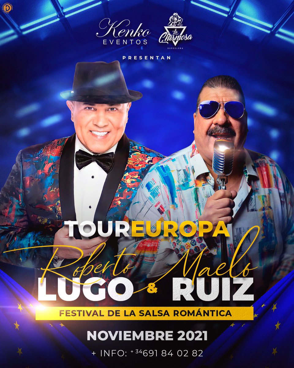 Se viene la gira de Europa 🇪🇺 
Próximo mes de noviembre 🙏
Para más información +34 691 84 02 82

#FestivalDeLaSalsaRomantica