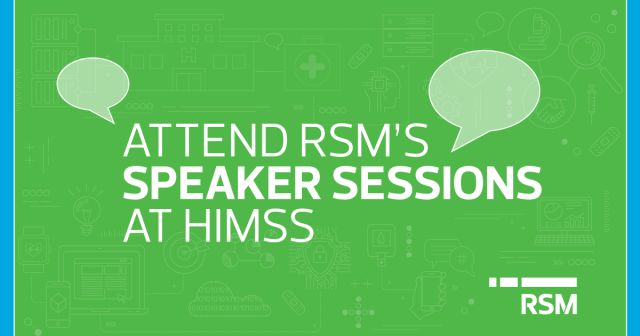 Visit us at HIMSS to hear real-world case studies from <a href="/RSM/">Rebekah 💥 Monson</a>’s consulting professionals at #HIMSS21 rsm.buzz/3jIBsdJ