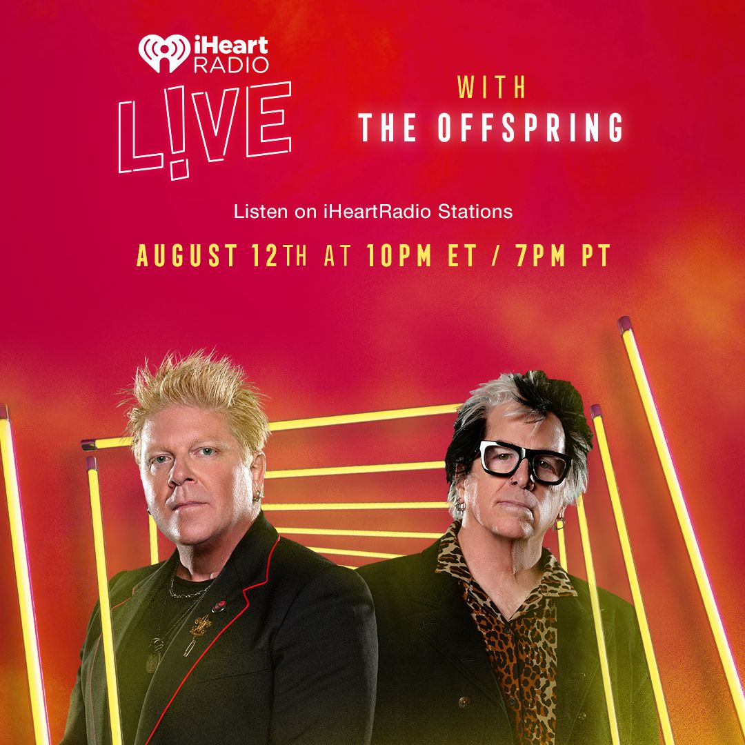 Alt1045Philly's tweet photo. Coming up TONIGHT around 10p! ALT104.5 Presents @iHeartRadio
LIVE w/ The @offspring! 

Listen live on ALT104.5 &amp; iHeart Radio's Youtube channel! #iHeartTheOffspring https://t.co/sS7zlk9jSl
