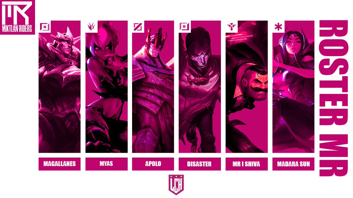 💀Roster que nos representará en la <a href="/LATAMChamp/">LATAM Championship</a> 
#WildRift 
#MiktlanRiders