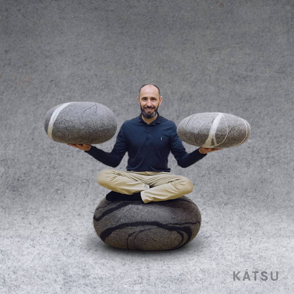 Give me matter and movement and I will create the world. Rene Descartes.  #Katsu #ottomanpouf #footstool #pouf #ecofriendly #Trinity #zen #homedesign #Miami #forhome #feltedpouf #natural #wool #unusual  #relaxing  #sofa #minimaldesign