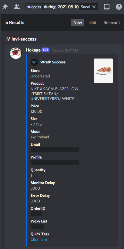 Levi_S3nP4i's tweet photo. Pretty good day today, about 40 checkouts in total including all releases. S/O @wrathsoftware @MEKRobotics 

G👑: @StepBroACO @polarchefs @TheNorthCop @forbiddengroup @Soleus @AMNotifyCA @CarbnIO 
P🌐: @PortalProxies @mushroomproxy @KermitProxies @UnknownProxies @Leafproxies https://t.co/q5ScPlkkki