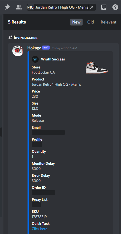 Levi_S3nP4i's tweet photo. Pretty good day today, about 40 checkouts in total including all releases. S/O @wrathsoftware @MEKRobotics 

G👑: @StepBroACO @polarchefs @TheNorthCop @forbiddengroup @Soleus @AMNotifyCA @CarbnIO 
P🌐: @PortalProxies @mushroomproxy @KermitProxies @UnknownProxies @Leafproxies https://t.co/q5ScPlkkki