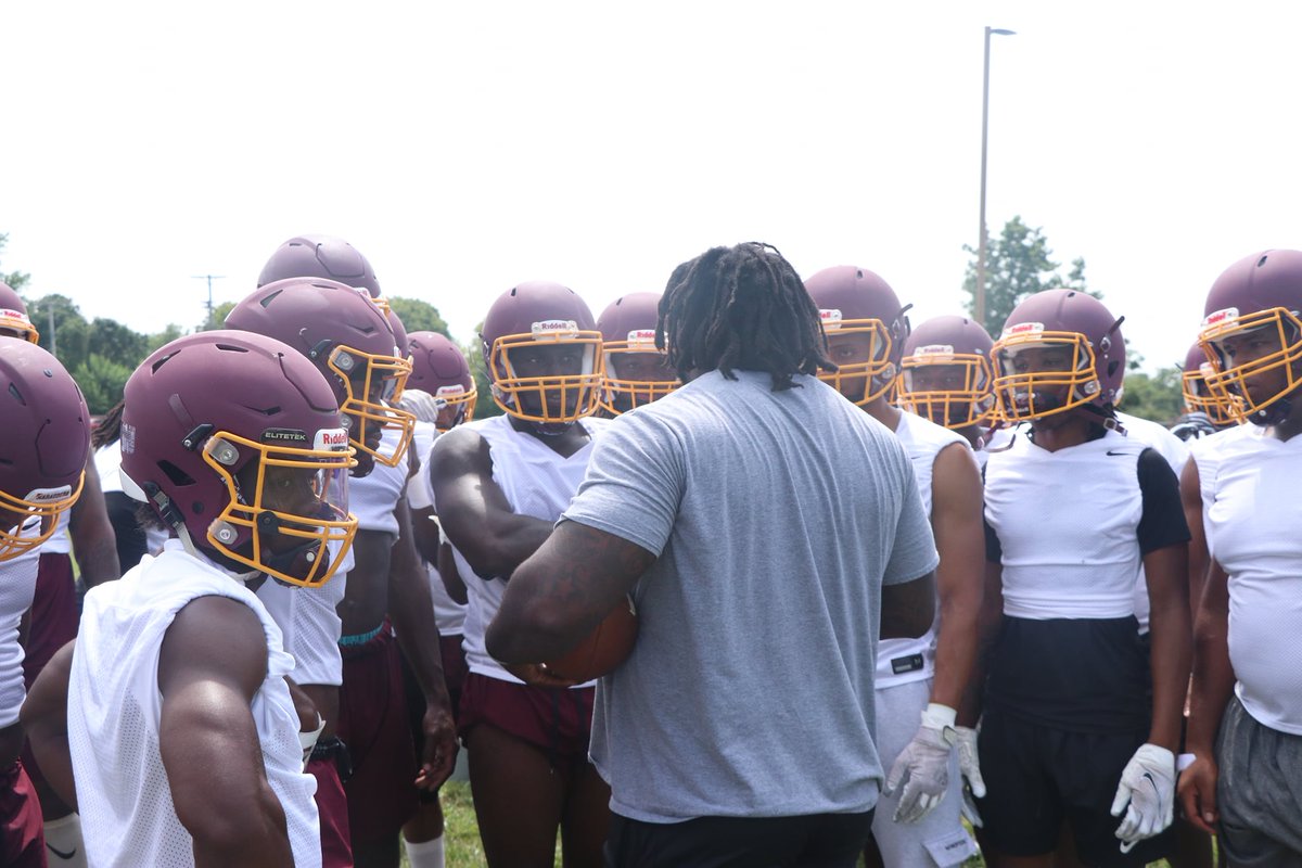 GO_MARAUDERS's tweet photo. "I am pleased with the high level of intensity we are bringing each day. We have great competition at every position with players who have an unmatched passion and love for the game of football." - @CentralState87  Head Coach @BobbyRome 

@TheSIAC @NCAADII https://t.co/L3ydqe7jhq